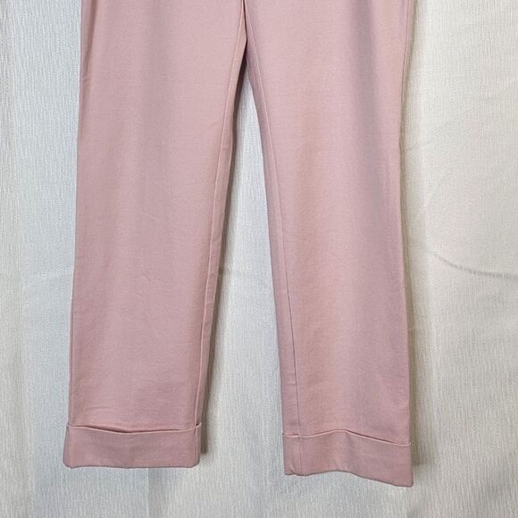 J. Jill Premium Bi-Stretch Pink Pull On Cuffed Casual Loose Fit Cropped Pants - Picture 2 of 11